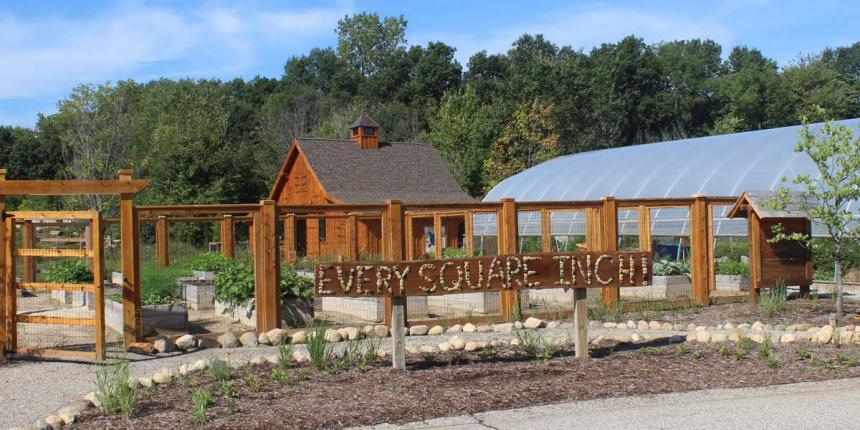 Outdoor Ed -woodshed -hands raised