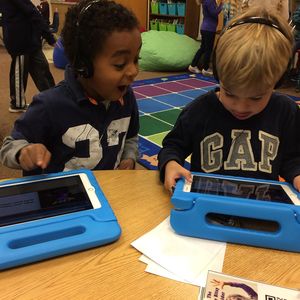 kindergarten -technology -iPad -listening station