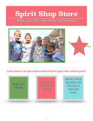 Spirit Shop Spring Flyer 2