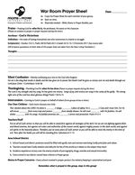 Moms in Prayer -Sample Prayer Sheet